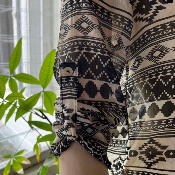 Black and white Southwest blouse - ABOUT A GIRL - Picture 3 of 4